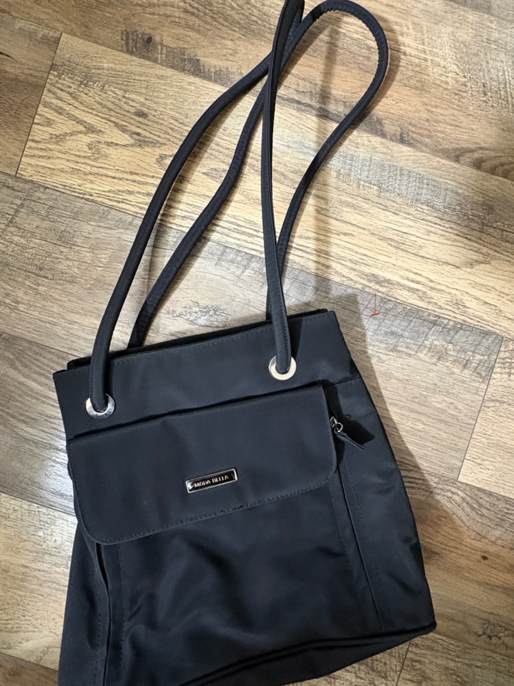 Black Tote Bag with Shoulder Straps NWOT - Picture 3 of 5
